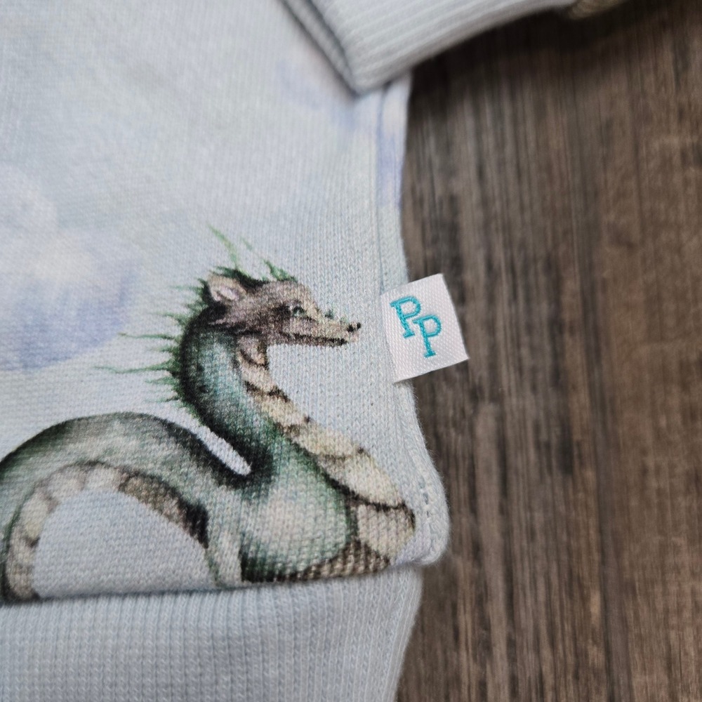 Posh Peanut Dragon Cloud Print Light Blue Sweatshirt Kids Pullover 24 Month - Picture 2 of 5